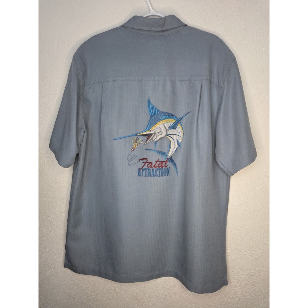 Hook & Tackle Men's Embroidered Swordfish Short Sleeve L Tropic Star Lodge.‎
